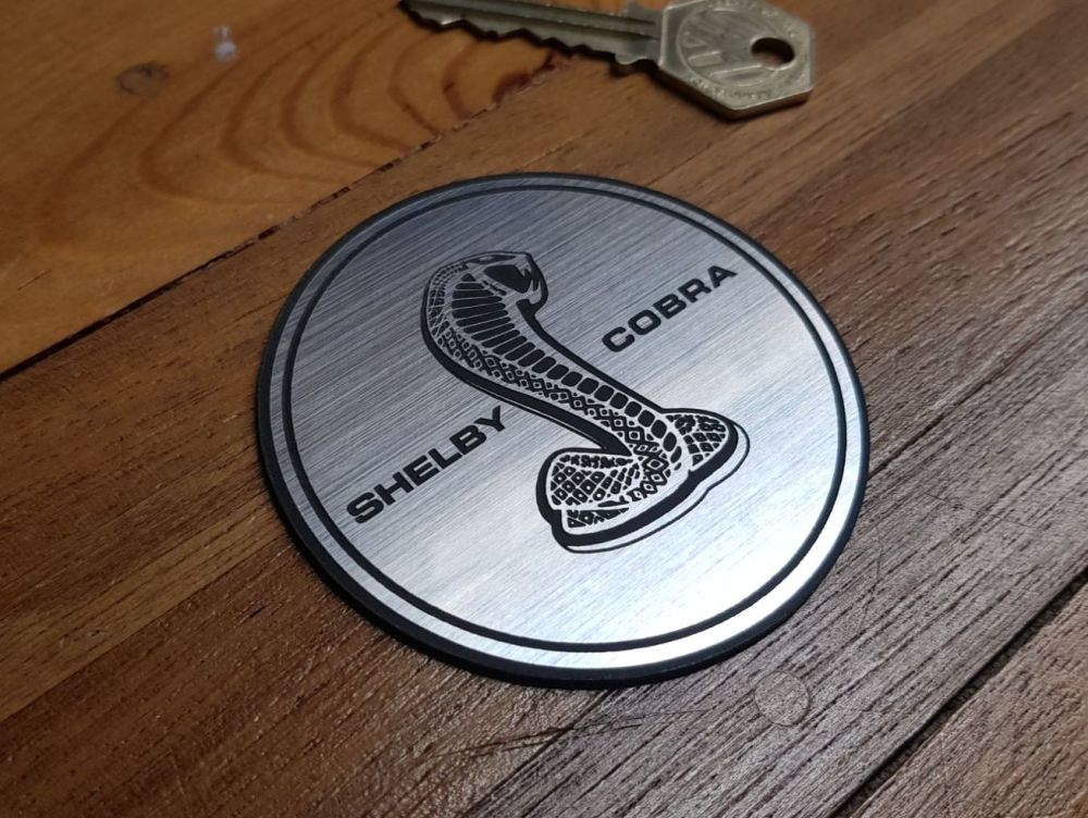 Shelby Cobra Serpent & Text Self Adhesive Car Badge 75mm