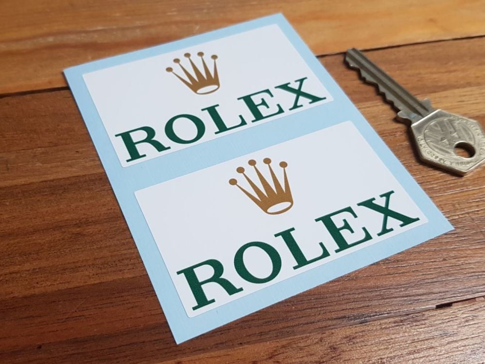 Rolex Sponsors Oblong Stickers 3" Pair