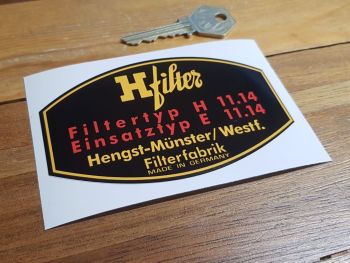 H-Filter Oil Filter Sticker 4.25"