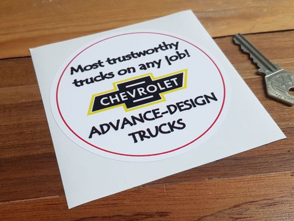 Chevrolet Advance-Design Trucks Sticker. 4".