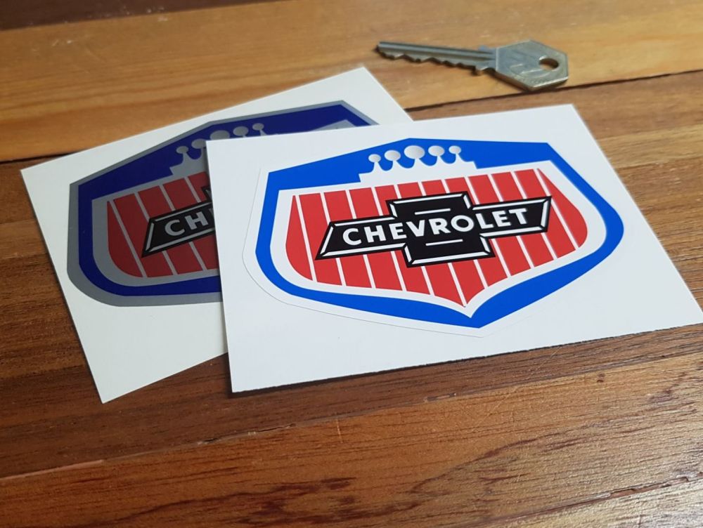 Chevrolet Old 'Grill' Style Stickers. 4" Pair.