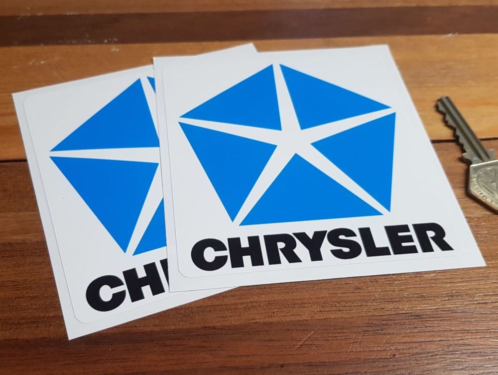 Chrysler Logo Stickers. 4" Pair.