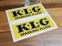 K.L.G Sparking Plugs Stickers 110mm Pair