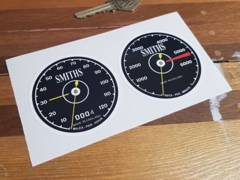 Pedal Car Vintage Style Dashboard Stickers Set - 45mm, 60mm, or 70mm