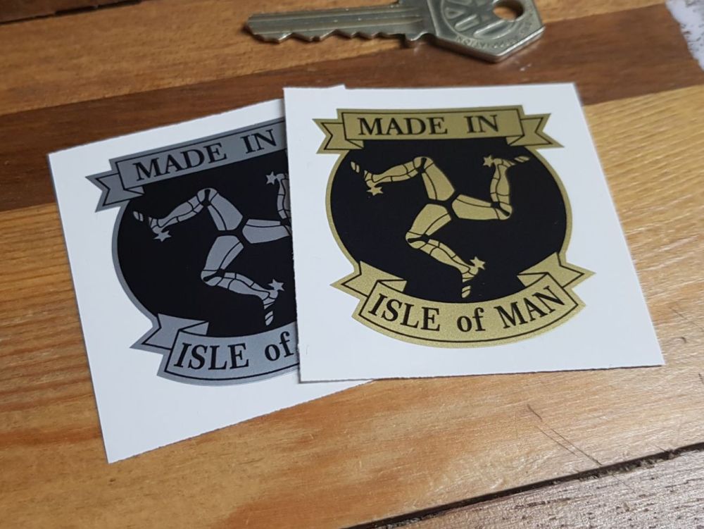 Made in Isle Of Man Triskelion & Scroll Sticker 2