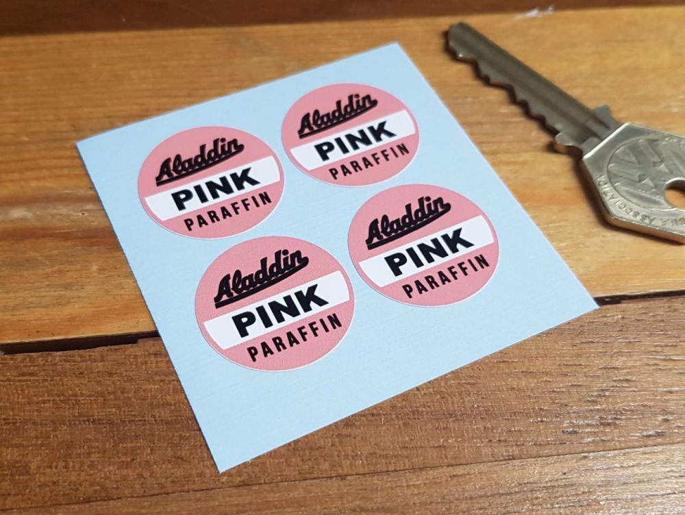 Aladdin Pink Paraffin Stickers - Set of 4 - 25mm