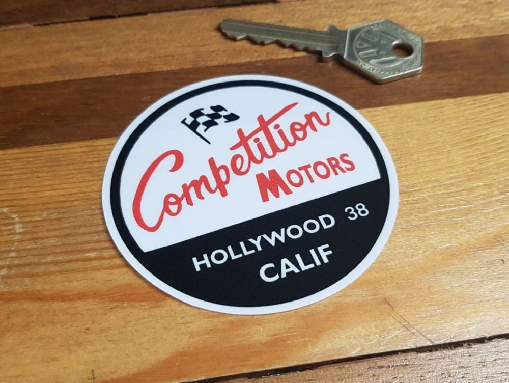 Competition Motors Hollywood California Dealer Sticker 3"