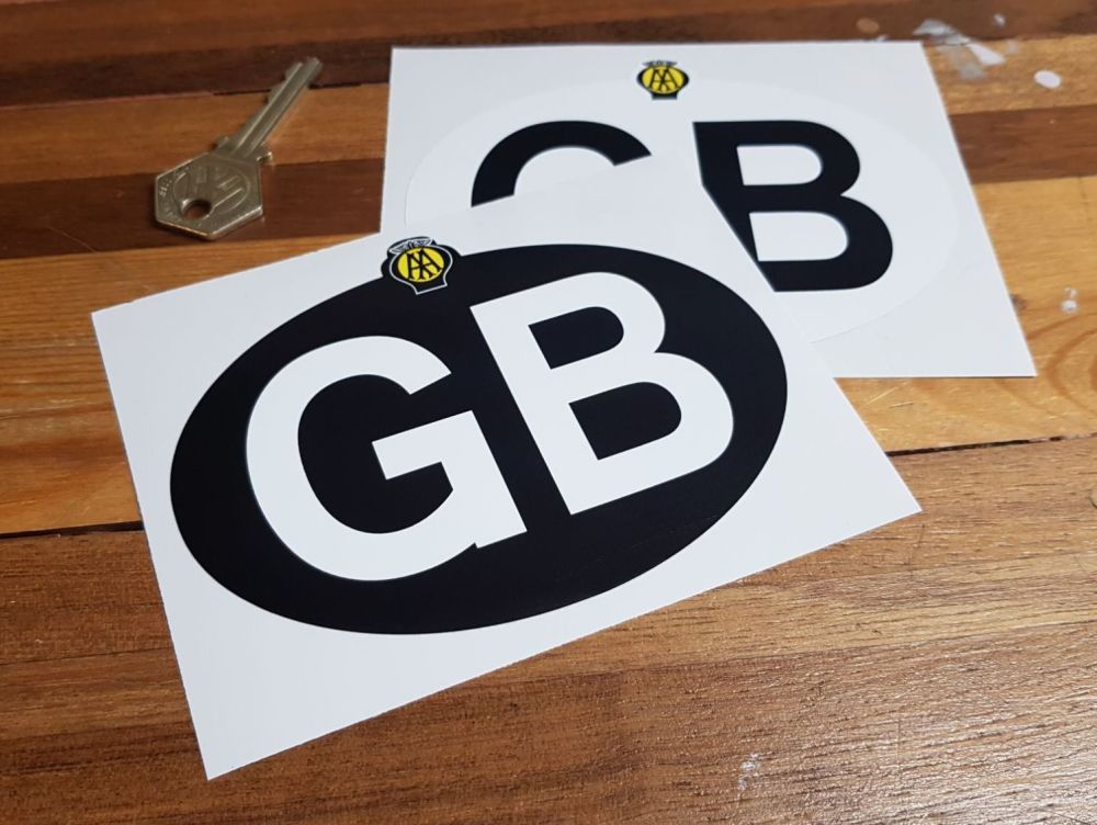 GB Old RAC Black on White or White on Black ID Plate Sticker 5