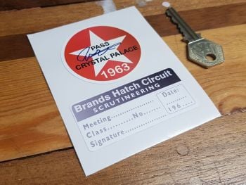 Crystal Palace  & Brands Hatch Scrutineering Stickers - Set of 2