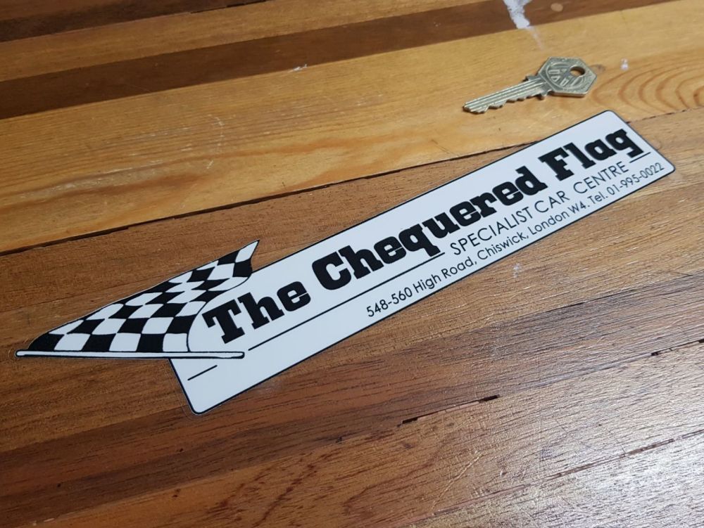 The Chequered Flag Specialist Car Centre Dealer Sticker 10