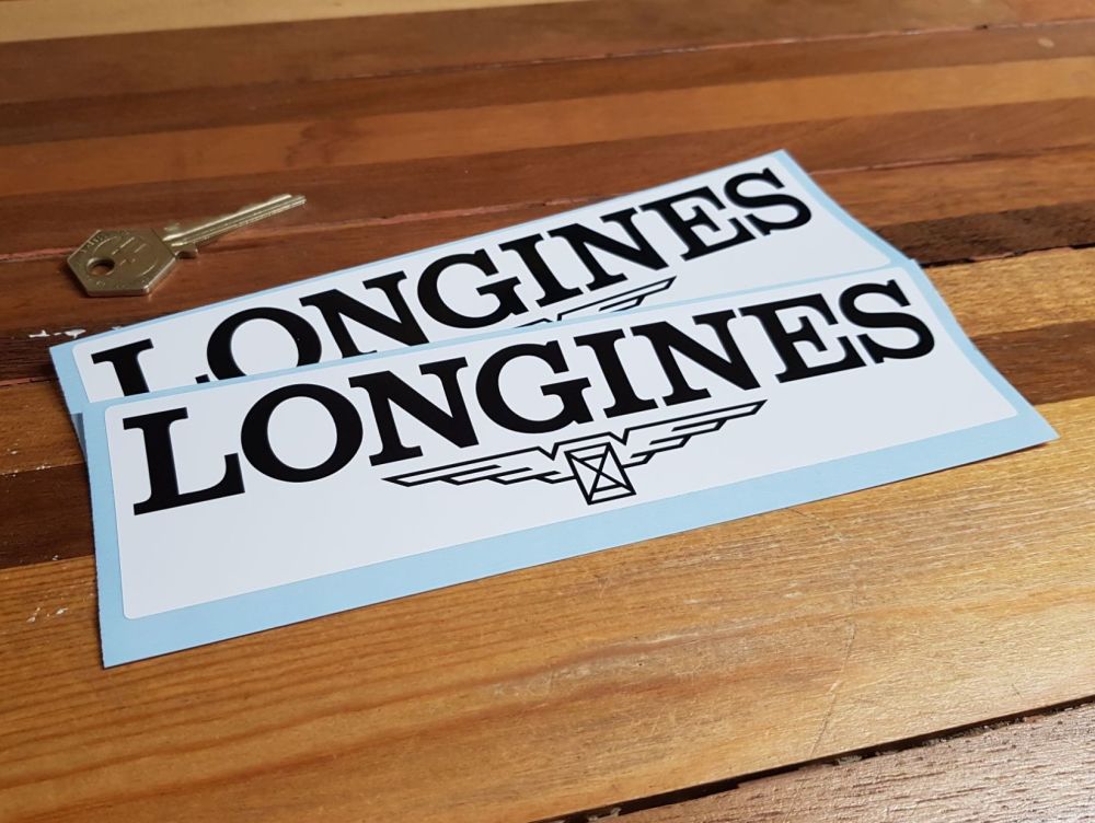 Longines Black & White Oblong Stickers. 8