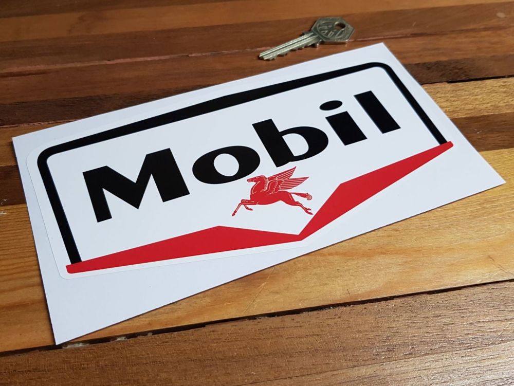 Mobil Gas Station Stickers. 4" or 8" Pair.