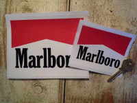 Marlboro Logo Stickers. 3", 4" or 6" Pair.