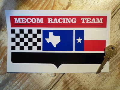 Mecom Racing Team Shaped Sticker. 8".