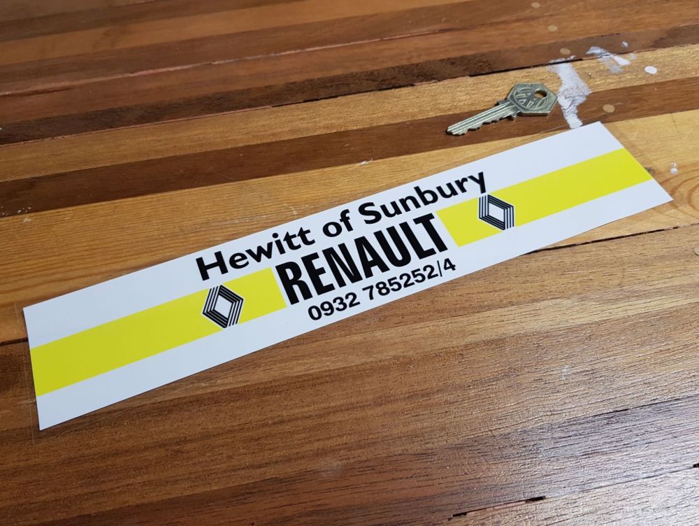 Renault Dealer Sticker Hewitt of Sunbury 11.5