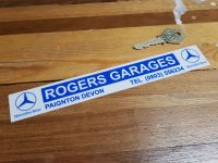 Mercedes Benz Dealer Window Sticker Rogers Garages Devon 8.25