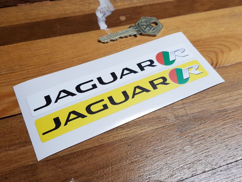 Jaguar Racing Number Plate Dealer Logo Cover Stickers - Circular Logo Style - 5.5" Pair
