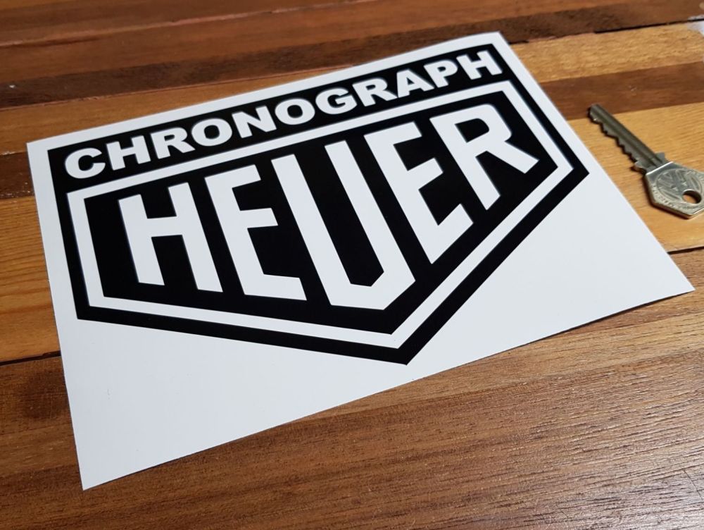 Heuer Chronograph Cut Vinyl Negative Style Sticker - 7.5