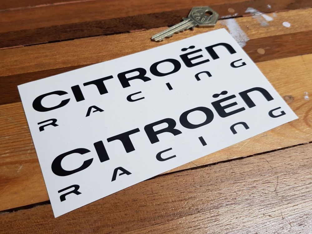 Citroen Racing Cut Vinyl Stickers 6" Pair