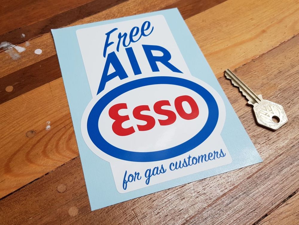 Esso Free Air for Gas Customers Sticker 6"