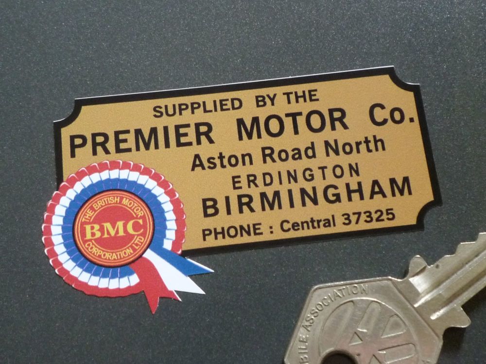BMC Dealer Sticker - Premier Motor Co. Birmingham - 2.5"