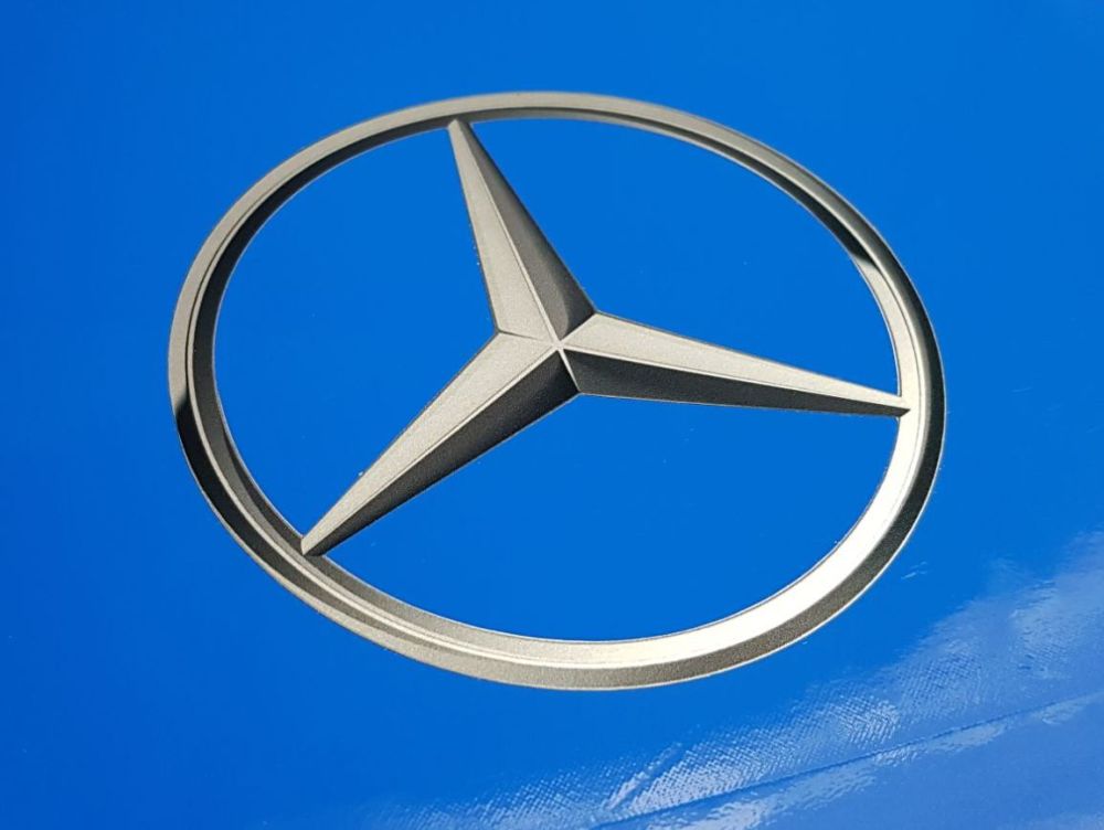 Mercedes Shaded Logo Cut Vinyl Sticker 4"