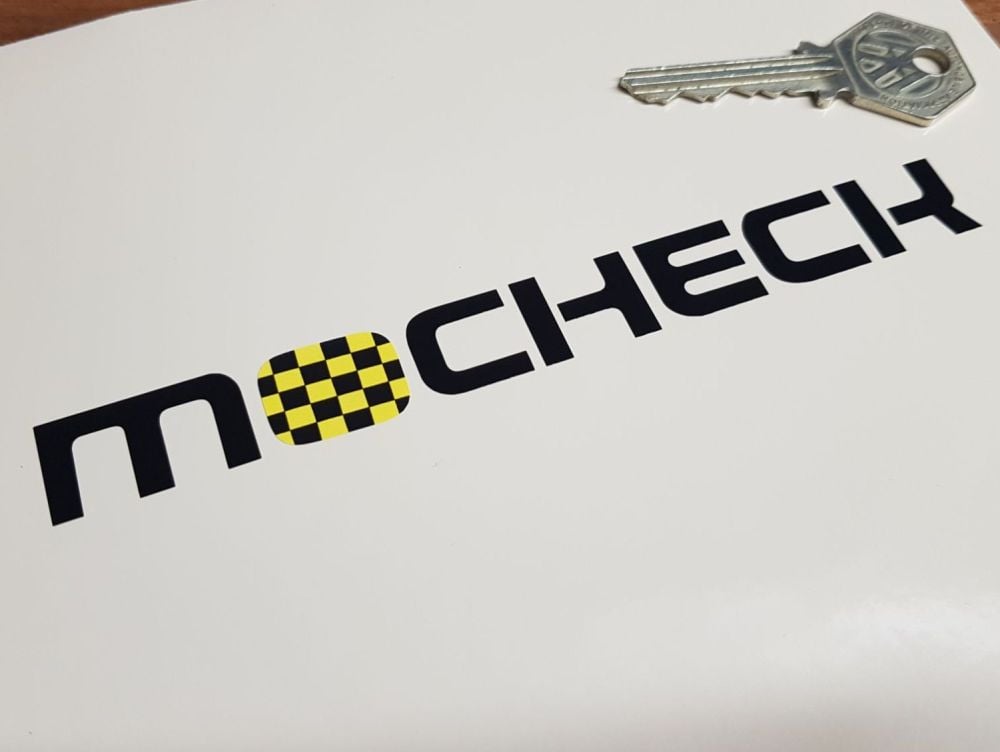 Mocheck Check Style Yellow & Black Style 2 Stickers - 6" or 8" Pair