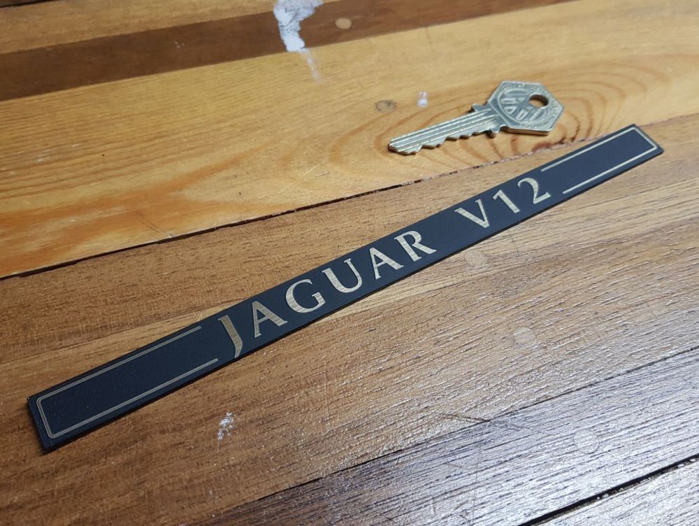 Jaguar V12 Oblong Self Adhesive Car Badge 8