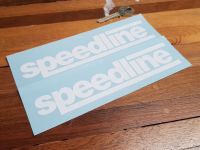 Speedline Cut Vinyl Lined Text Stickers - 7" Pair