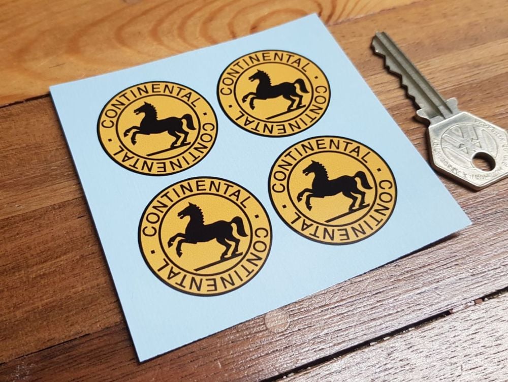Continental Tyres Circular Stickers - Set of 4 - 35mm