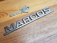 Marcos Script Style Laser Cut Self Adhesive Car Badge. 6".