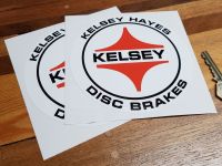 Kelsey Hayes Disc Brakes Circular Stickers 5" Pair
