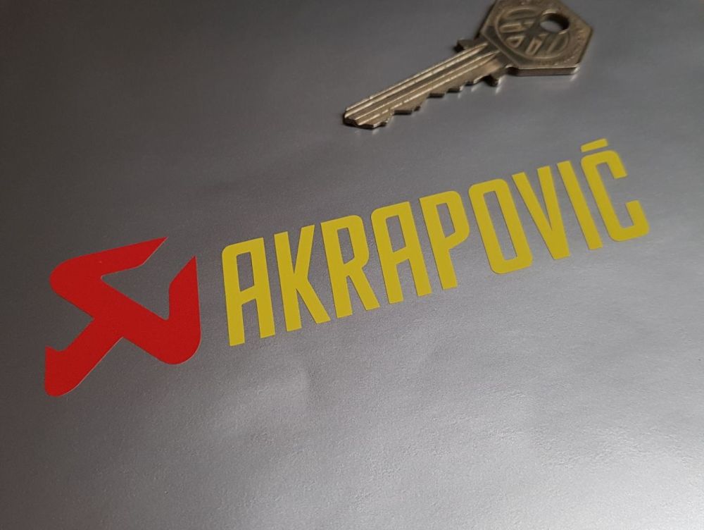 Akrapovic Exhausts Cut Vinyl Stickers - Set of 3 - 4.5"