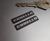 Carello Foglight Stickers - Black & Clear - 39mm Pair