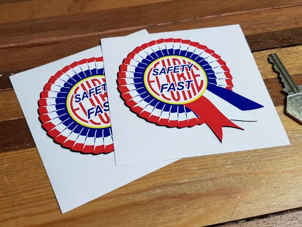 MG Safety Fast Rosette A Stickers. 4" Pair.