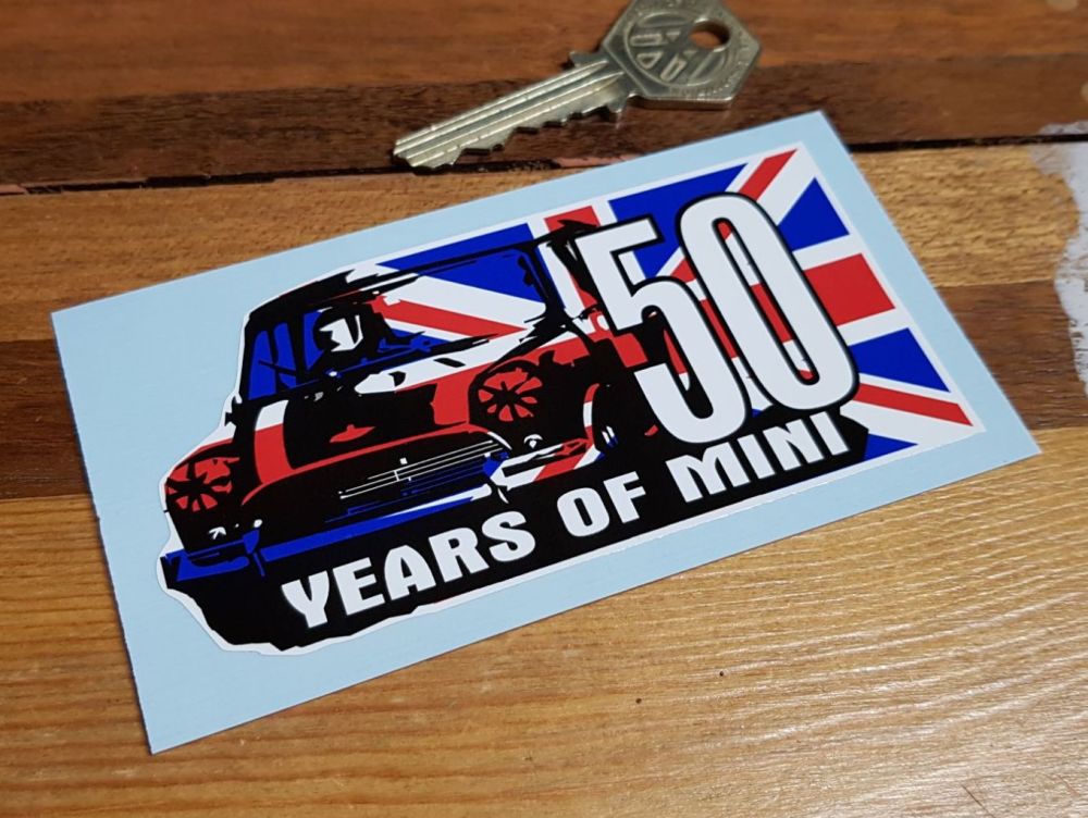 Mini '50 Years of Mini' Sticker. 4