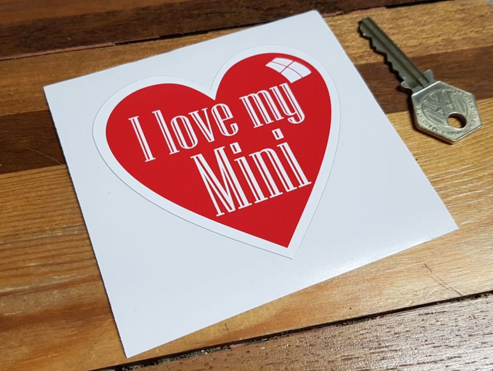 Mini 'I Love My Mini' Sticker. 3.5