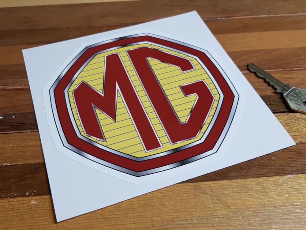 MG Pinstriped Octagon Sticker. 4