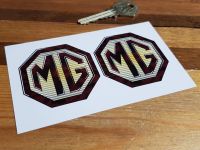 MG Old Fashioned Octagon Stickers. 0.75", 2", 3", or 4" Pair.