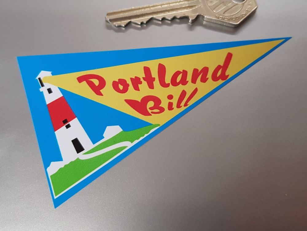 Portland Bill Travel Pennant Sticker 4"