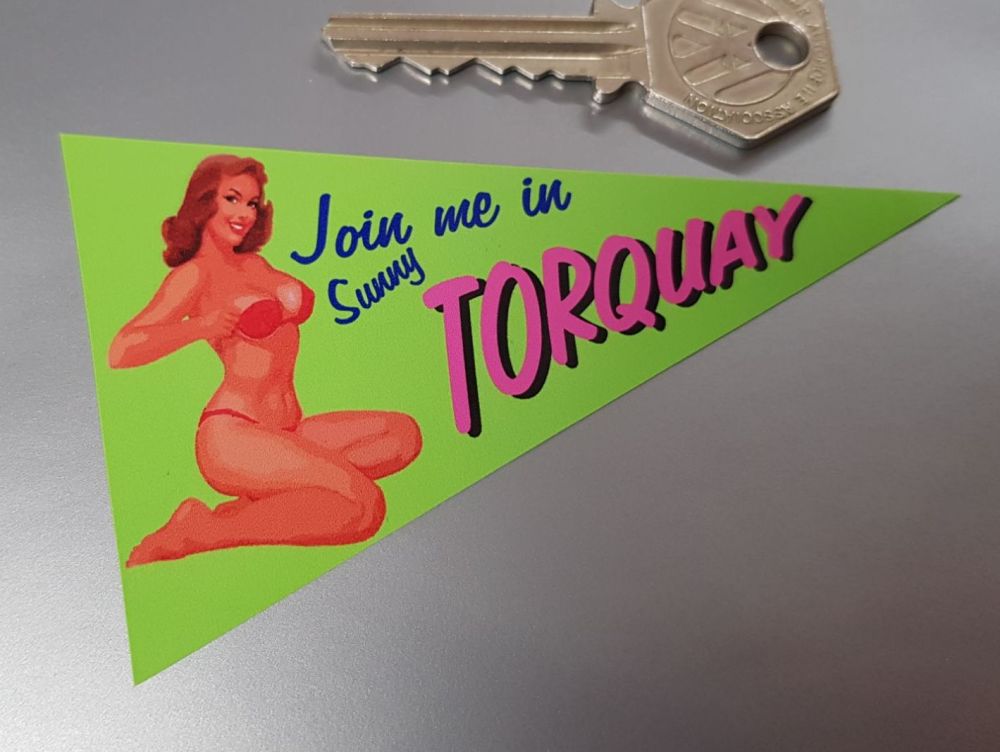Torquay Travel Pennant Sticker. 4