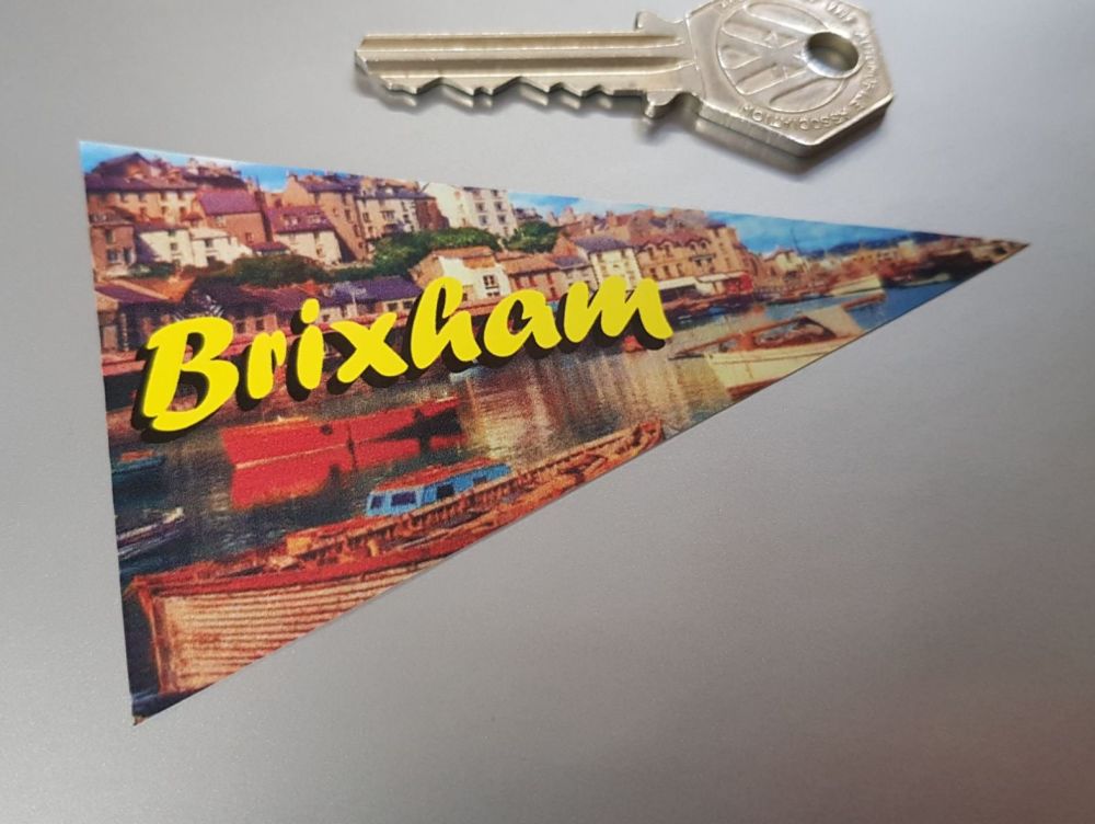 Brixham Travel Pennant Sticker 4"