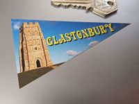 Glastonbury Travel Pennant Sticker 4"