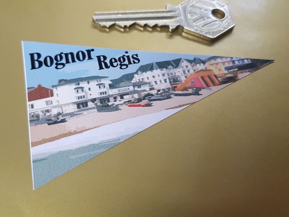 Bognor Regis Travel Pennant Sticker 4"