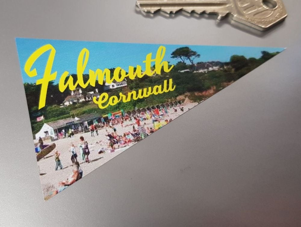 Falmouth Cornwall Travel Pennant Sticker 4"