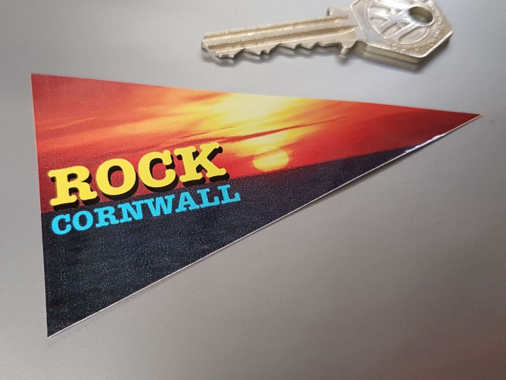 Rock Cornwall Travel Pennant Sticker 4"