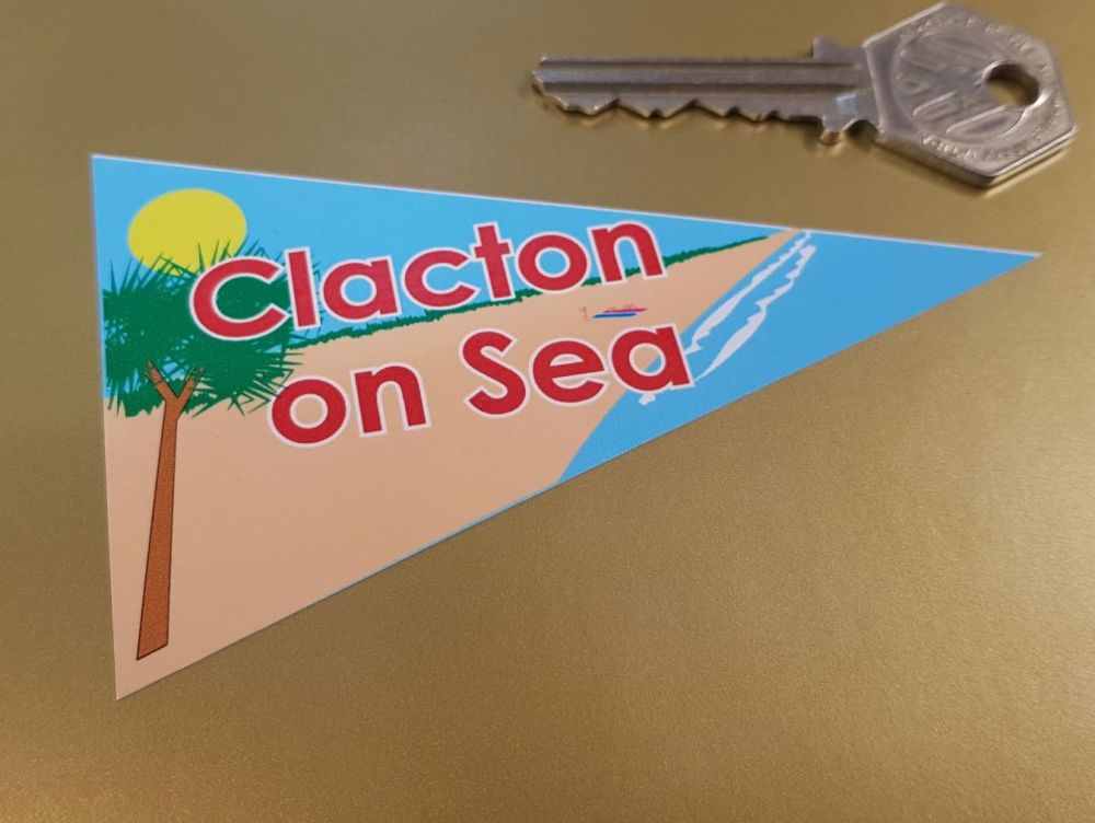Clacton on Sea Travel Pennant Sticker. 4