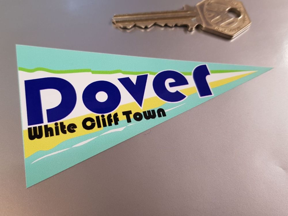 Dover Travel Pennant Sticker 4"