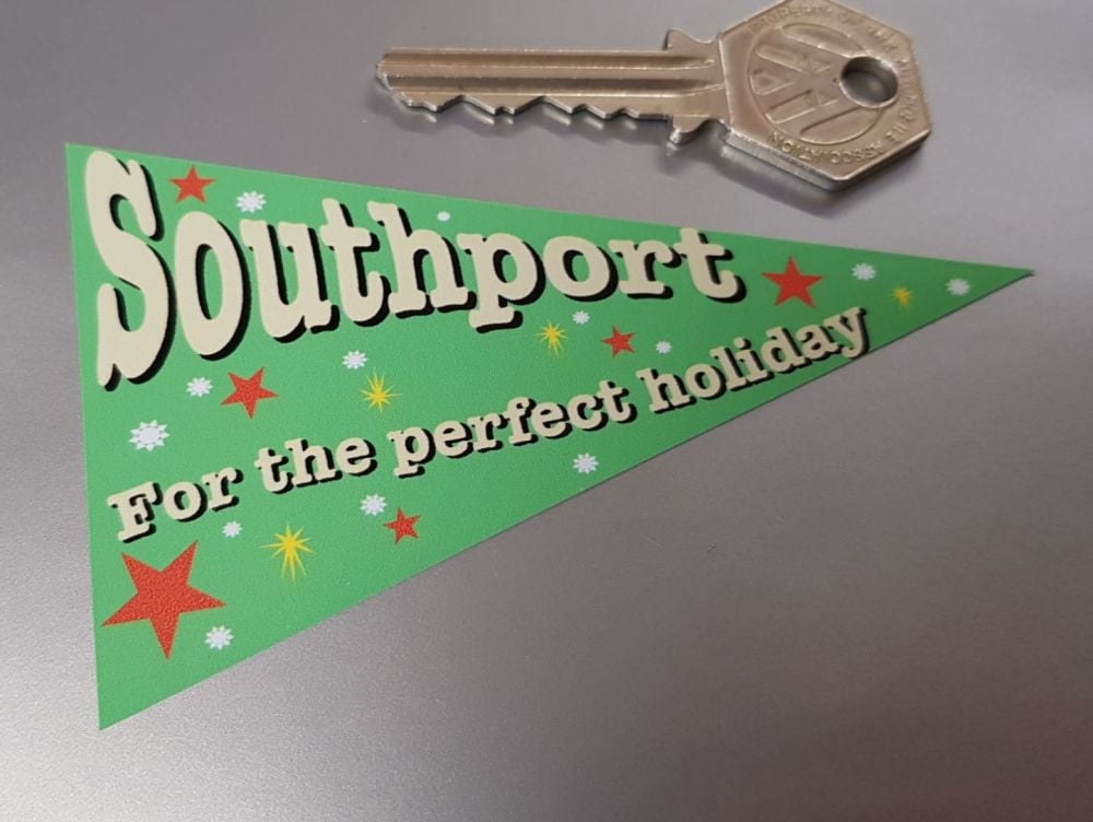 Southport Travel Pennant Sticker 4"