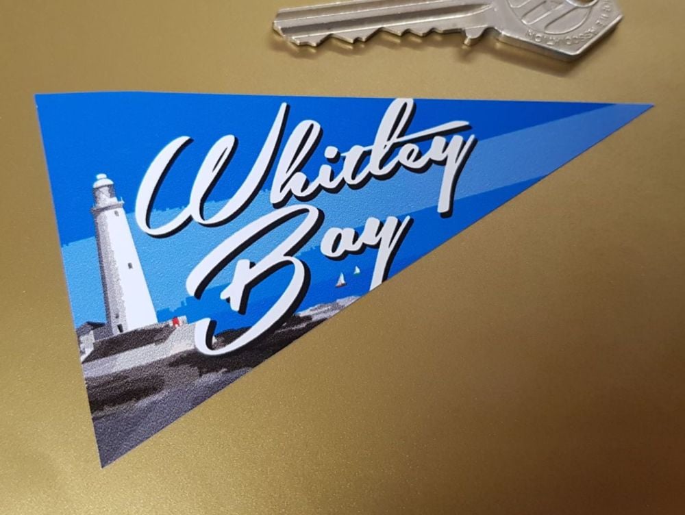 Whitley Bay Travel Pennant Sticker 4"